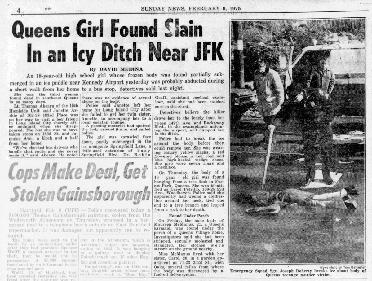 Janette Archie Murder New York 1975