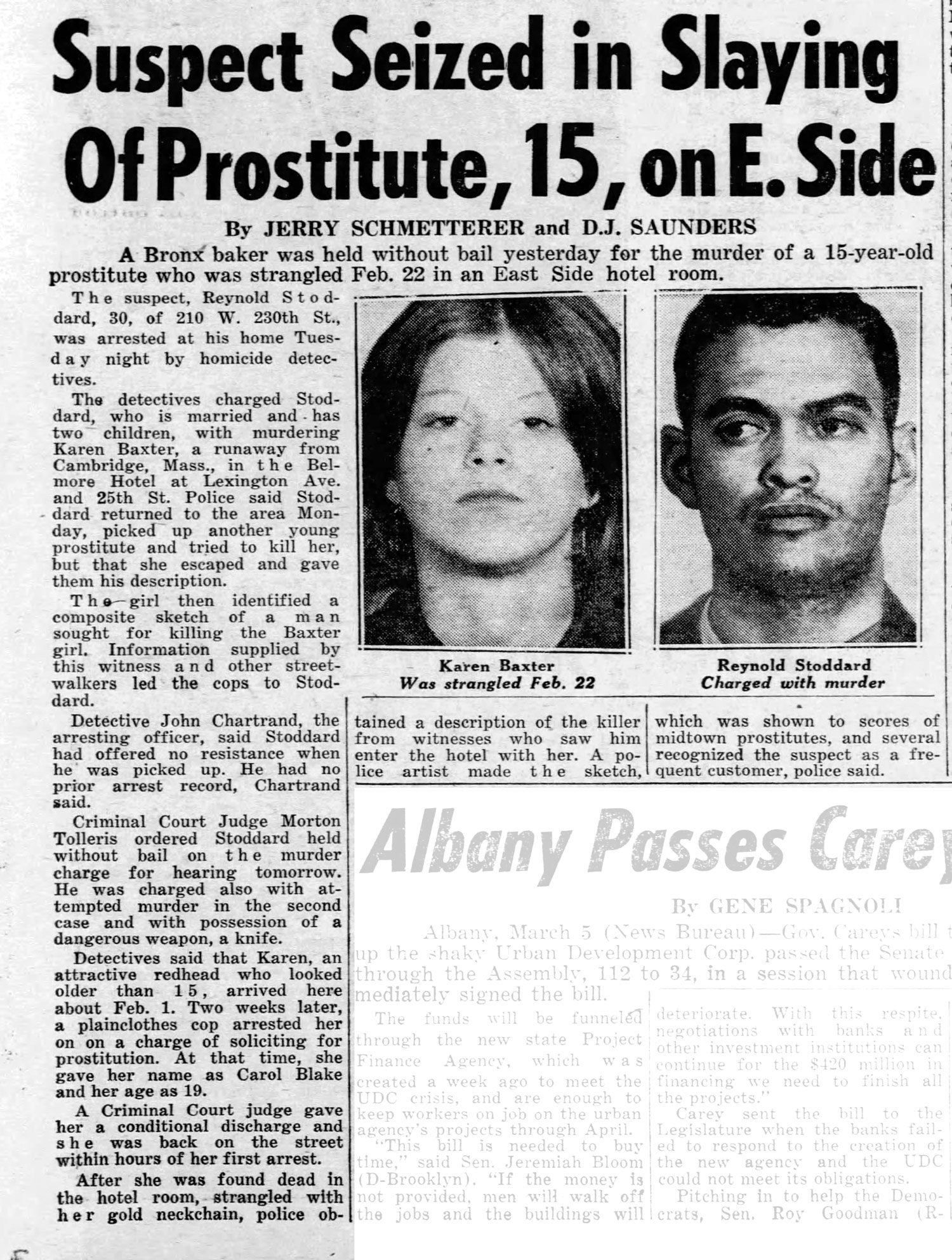 Karen Baxter Murder new york 1975